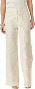 Endless Rose Floral Embroidered Wide Leg Cotton Pants