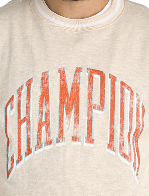 Champion Big & Tall Contrast Signature Sweatshirt In Neutral