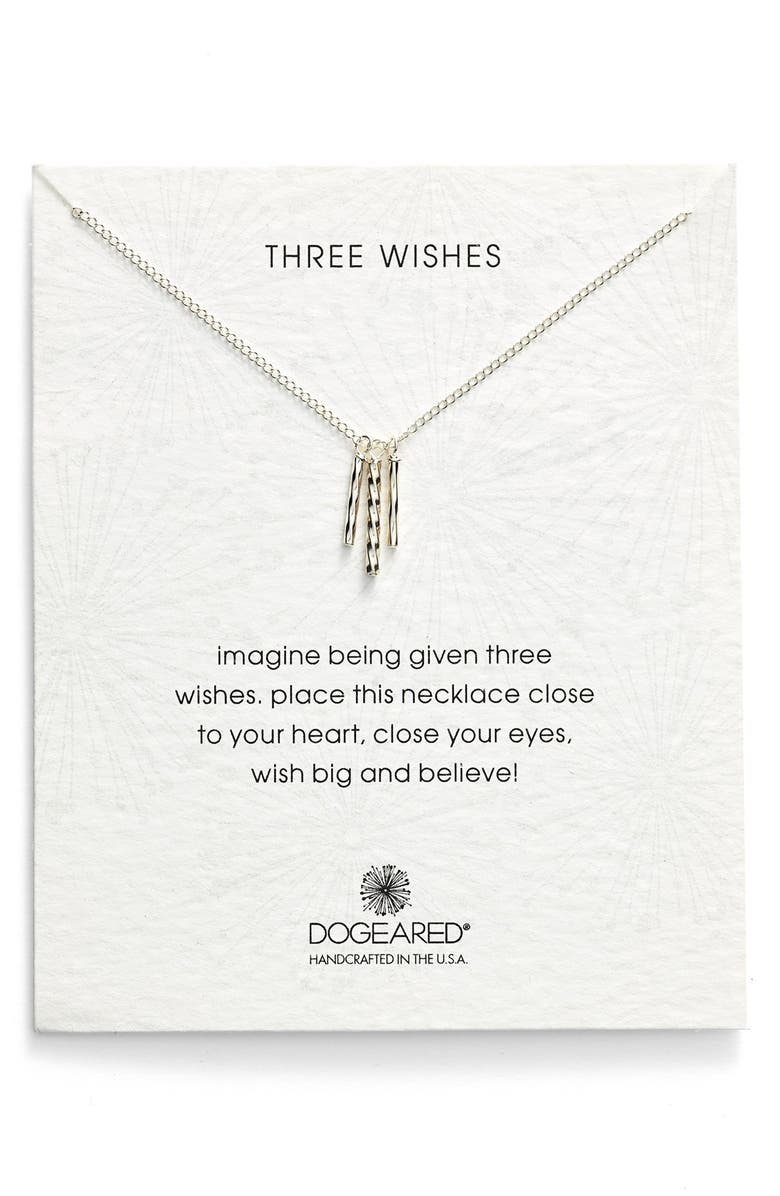 Dogeared 'Three Wishes' Pendant Necklace, Main, color, 