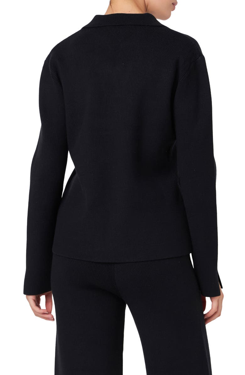 English Factory Polo Collar Sweater, Alternate, color, Black
