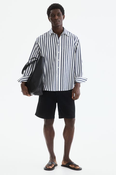 Relaxed Fit Linen-blend Shorts