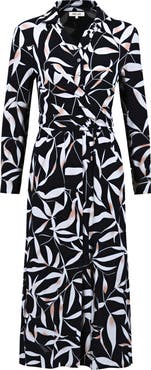 Diane von Furstenberg Sana Two Leaf Print Wrap Shirtdress