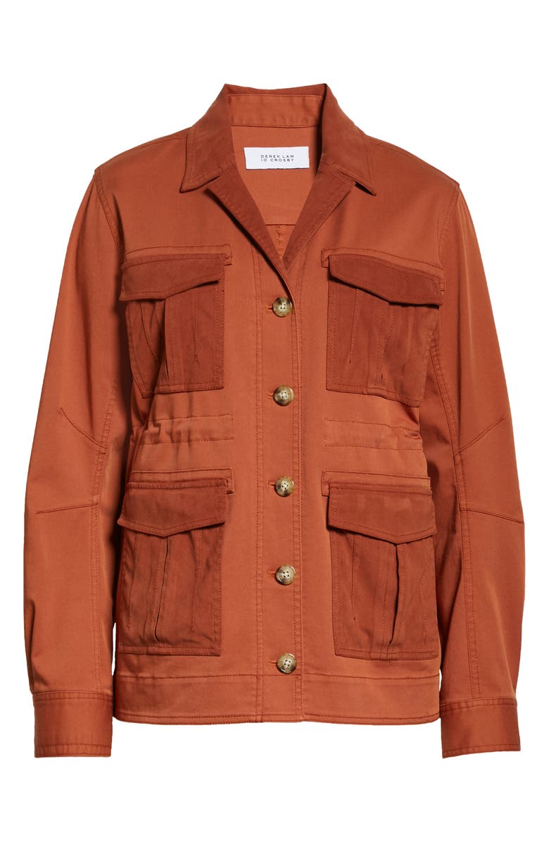 Derek Lam 10 Crosby Alison Cotton Blend Utility Jacket, Alternate, color, 