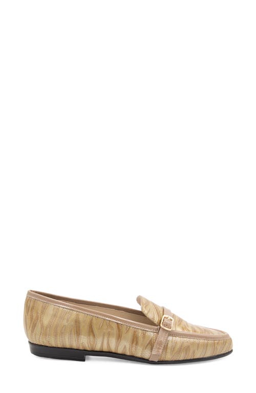 Amalfi By Rangoni Okapi Lizard Embossed Loafer In Beige Tiger Taupe Glove
