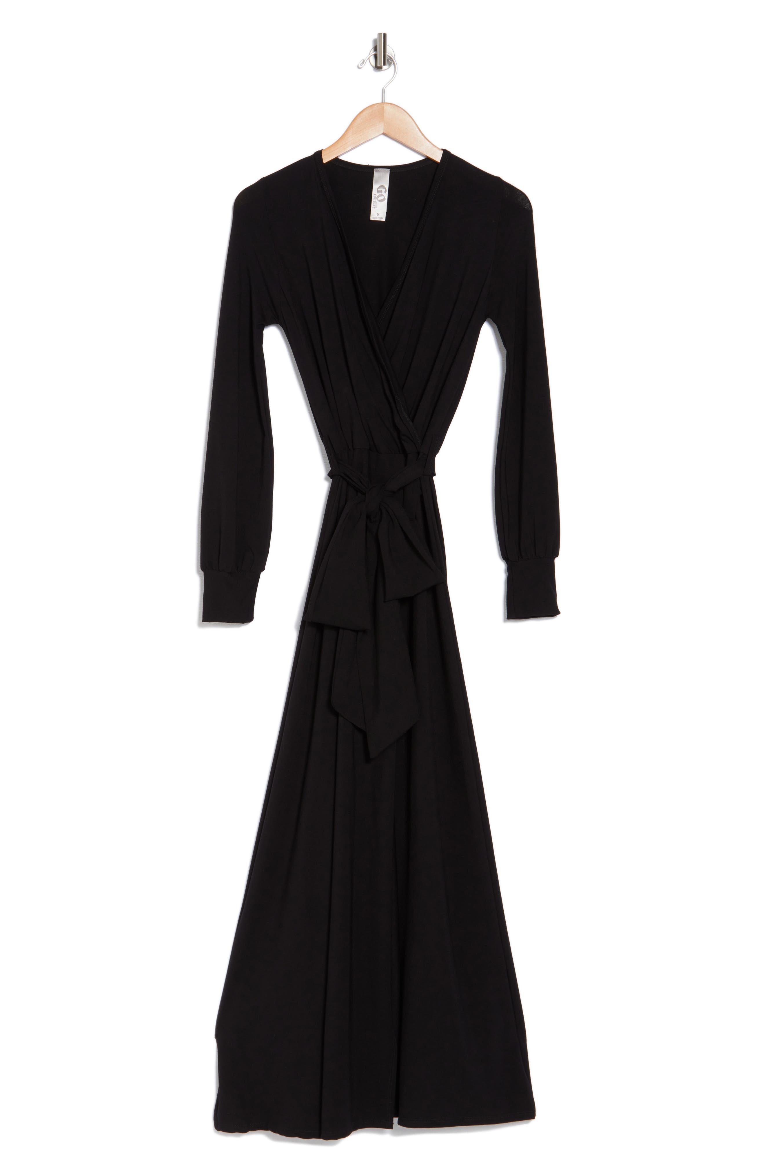 Long Sleeve Maxi Wrap Dress