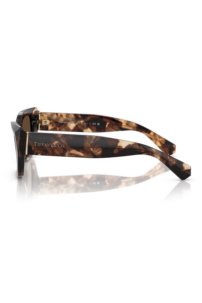 54mm Cat Eye Sunglasses, Alternate, color, BROWN