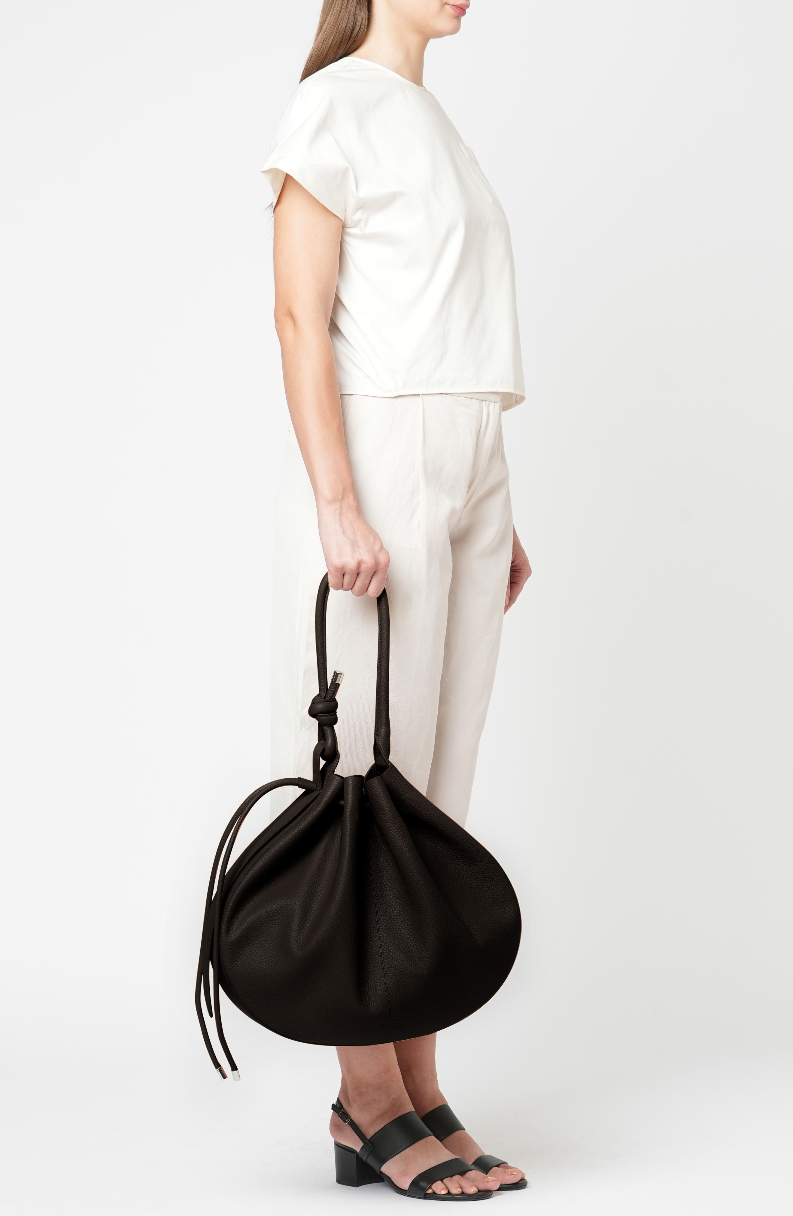 behno Large Ina Pebble Leather Shoulder Bag, Alternate, color, 