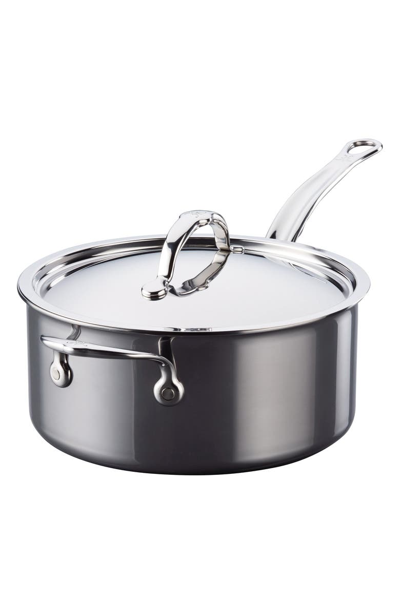 Hestan NanoBond 4-Quart Helper Handle Saucepan with Lid, Main, color,