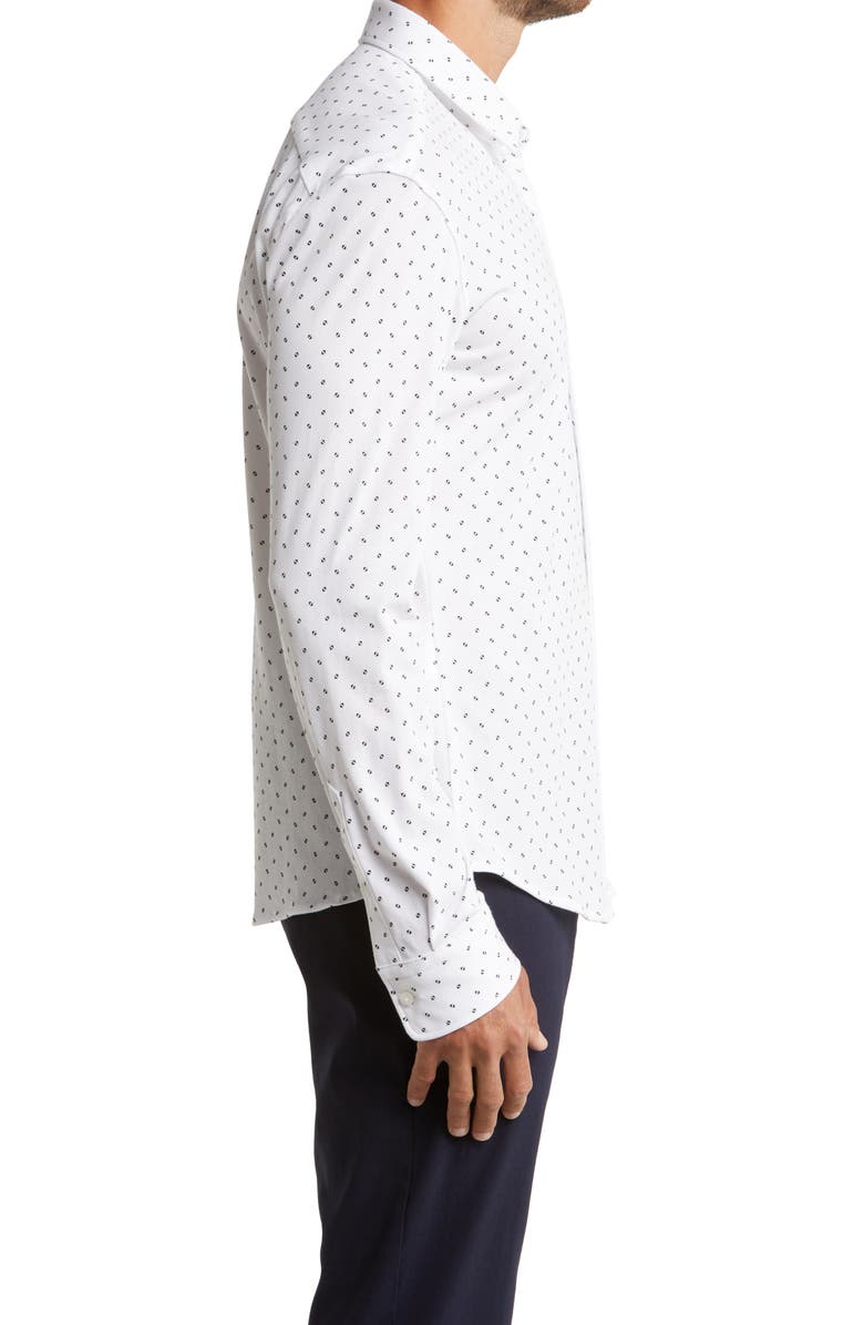 BOSS Hugo Boss Roan Slim Fit Geo Stretch Nylon Button-Up Shirt, Alternate, color, 