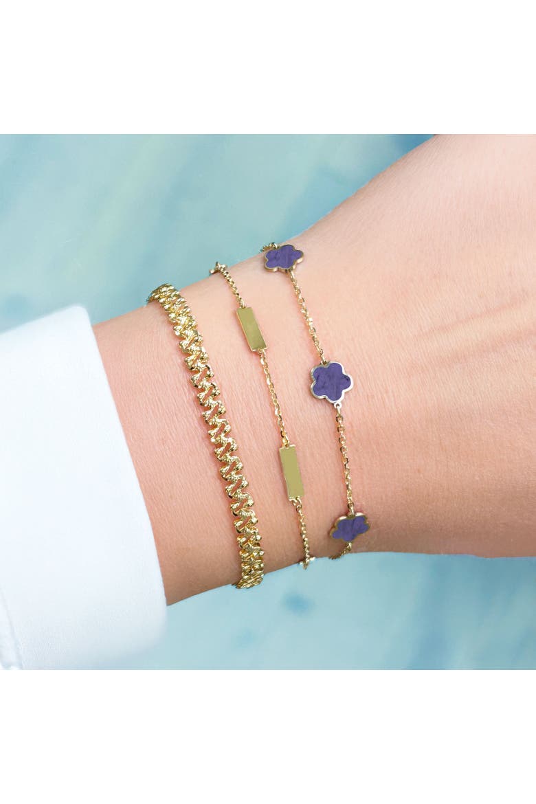 Amethyst Flower Bracelet, Alternate, color, Amethyst