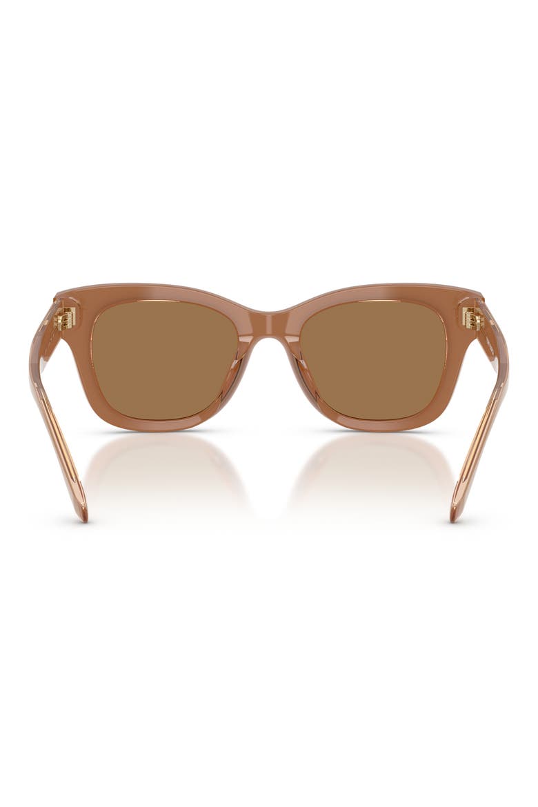 51mm Square Sunglasses, Alternate, color, TAN CRYSTAL / BROWN BACK MIRROR