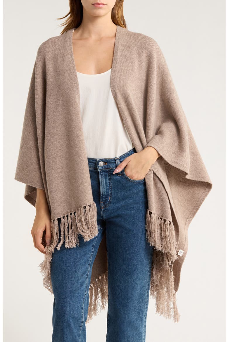 Wool & Cashmere Ruana, Main, color, SAND