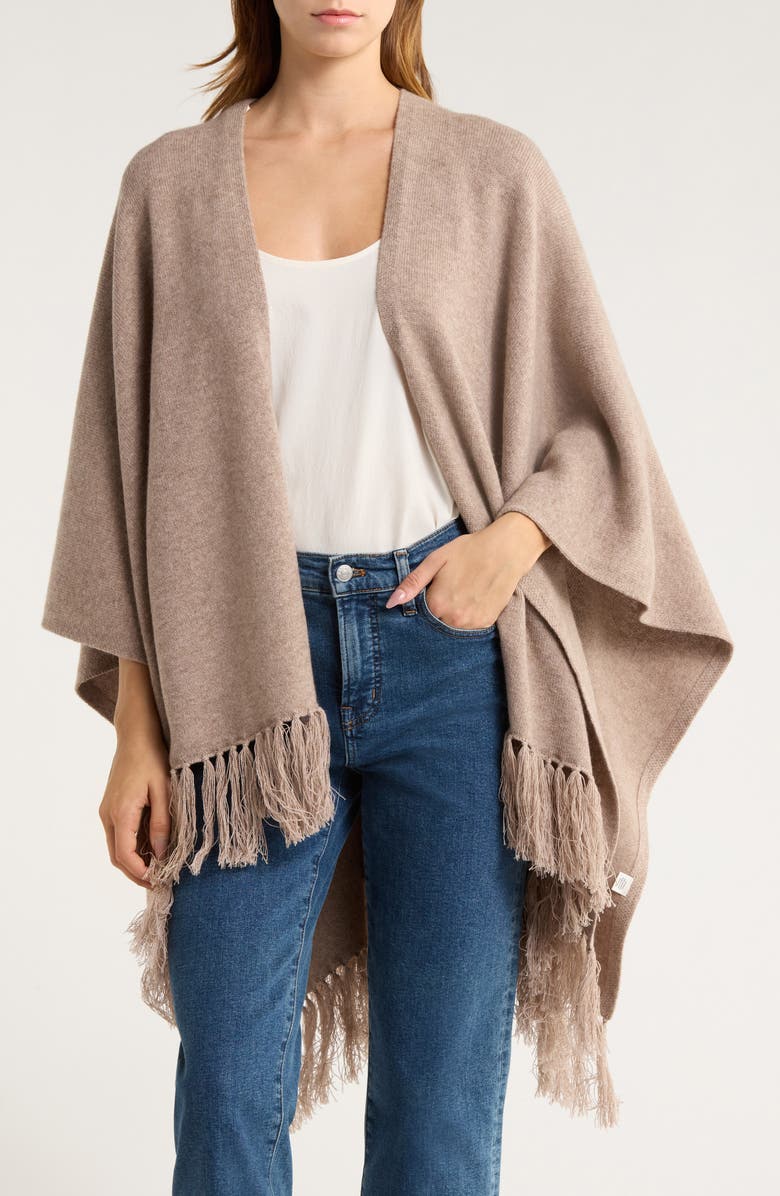 Chan Luu Wool & Cashmere Ruana, Main, color, Sand