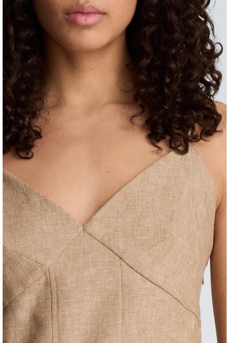Pleat Hem Linen Blend Camisole, Alternate, color, MESA TAUP/MELANGE