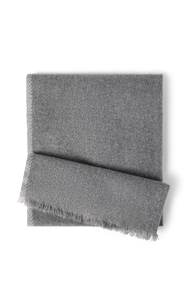 Brunello Cucinelli Cashmere diagonal scarf, Main, color, Medium Grey