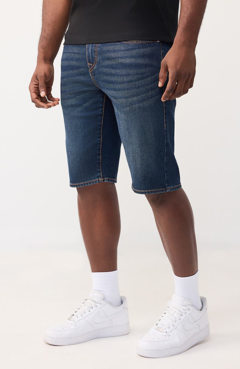 True Religion Ricky T-Flap Pocket Denim Shorts, Alternate, color, 