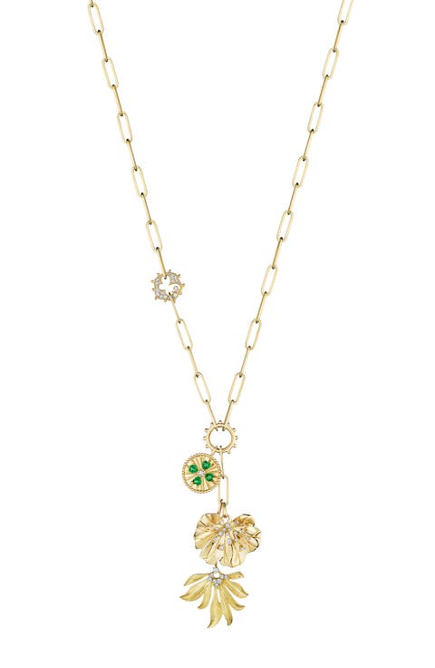 Penka Diamond & Tsavorite Multicharm Necklace