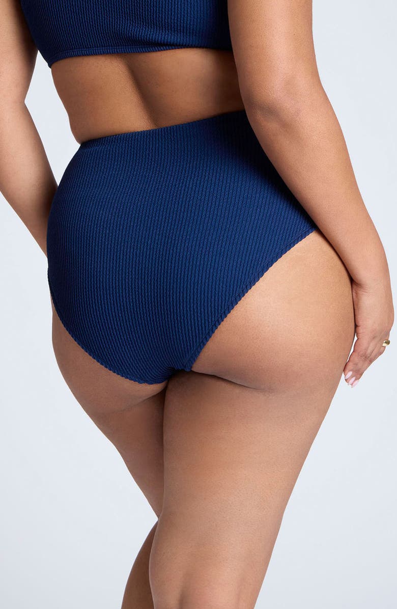 ELOQUII Texture Knit Bikini Bottoms, Alternate, color, 