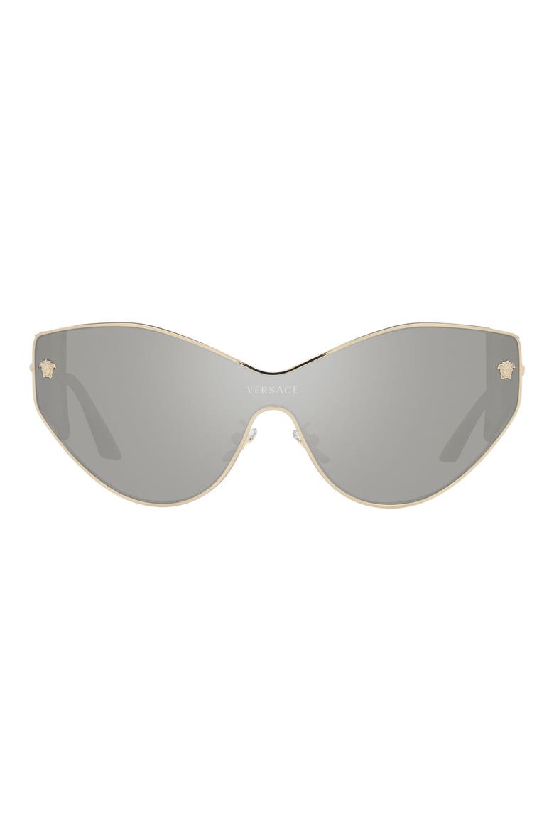 Cat Eye Shield Sunglasses, Main, color, PALE GOLD