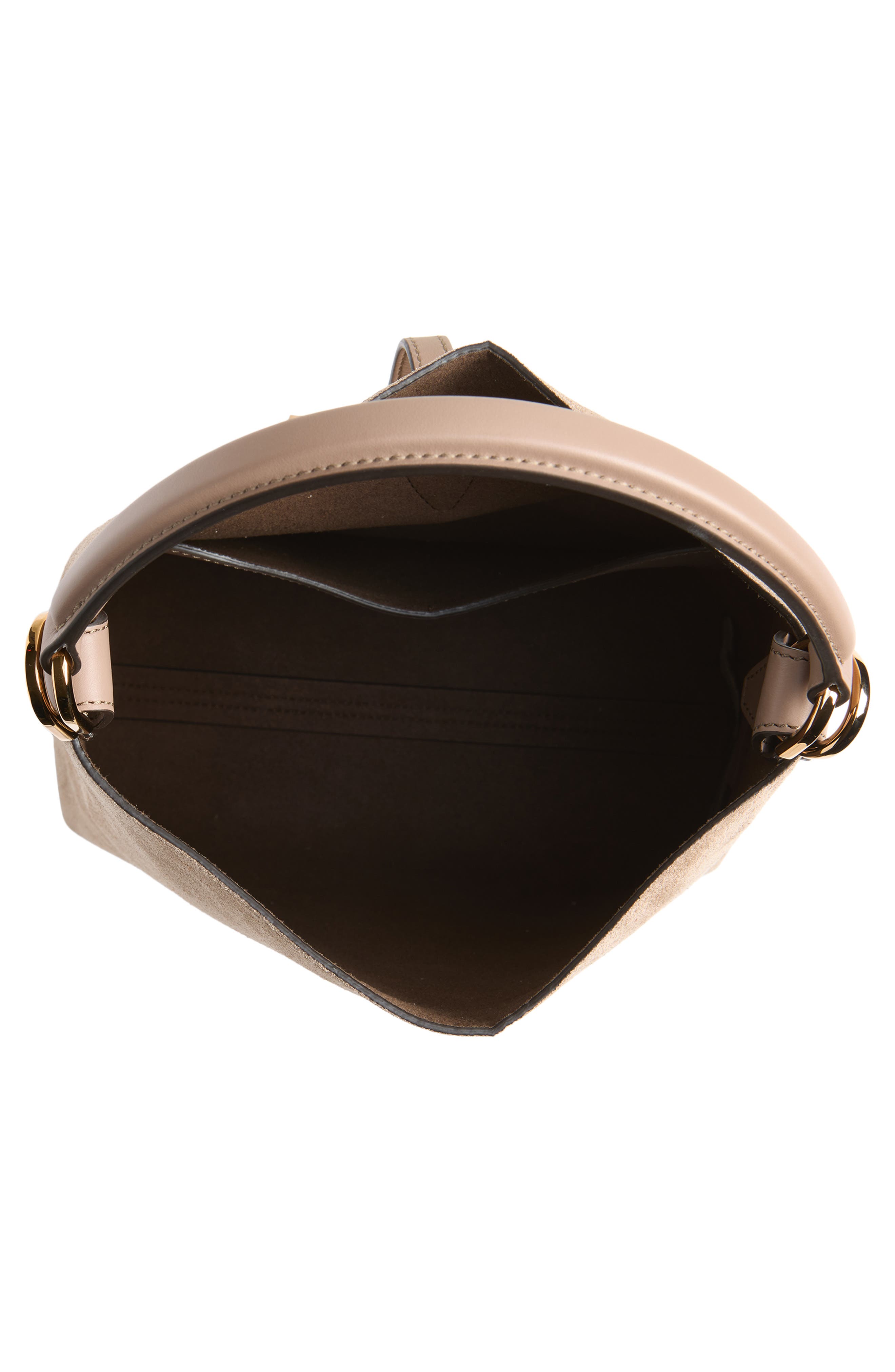 Tod's Mini T Timeless Bucket Bag, Alternate, color, Coca Mocha/ Creta Ch