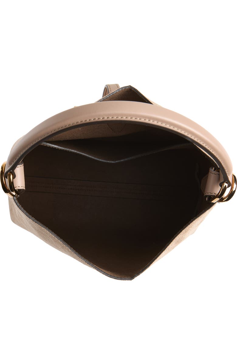 Tod's Mini T Timeless Bucket Bag, Alternate, color, Coca Mocha/ Creta Ch