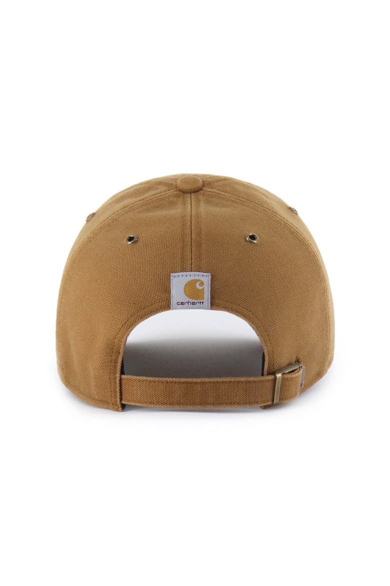 Men's Carhartt x '47  Brown Carolina Hurricanes Clean Up Adjustable Hat, Alternate, color, Brown