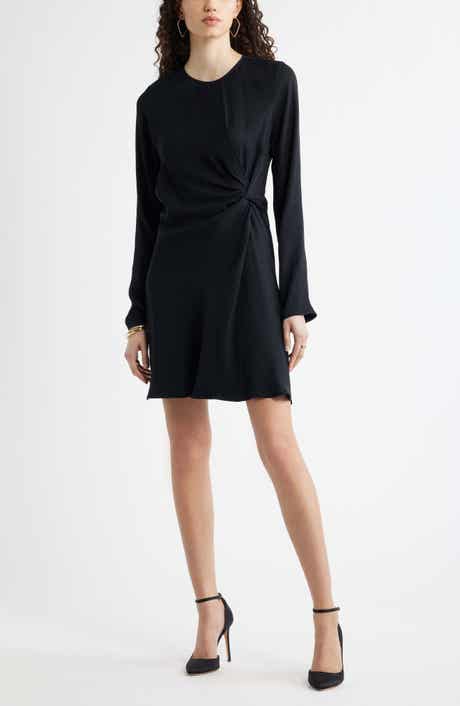 Side Twist Long Sleeve Minidress