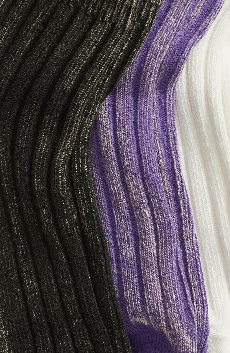 BP. x Claudia Sulewski 3-Pack Salt Washed Ankle Socks, Alternate, color,