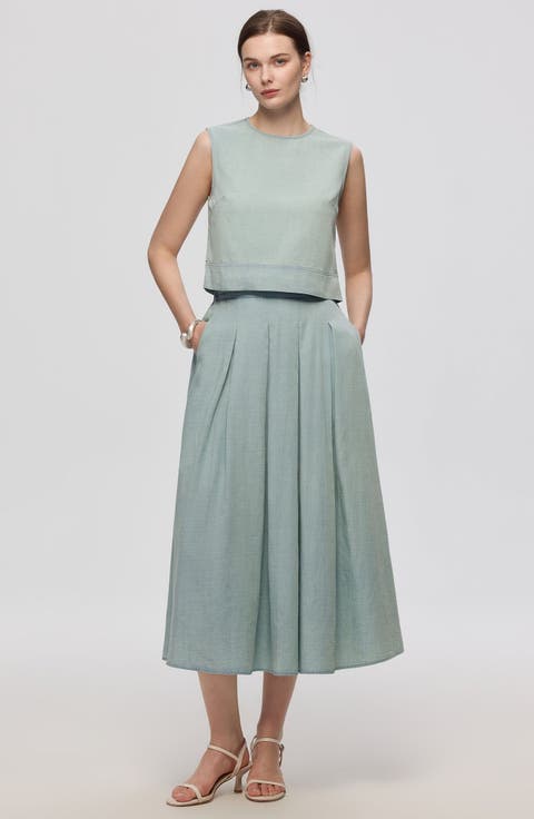Amaia Pleated Maxi Skirt