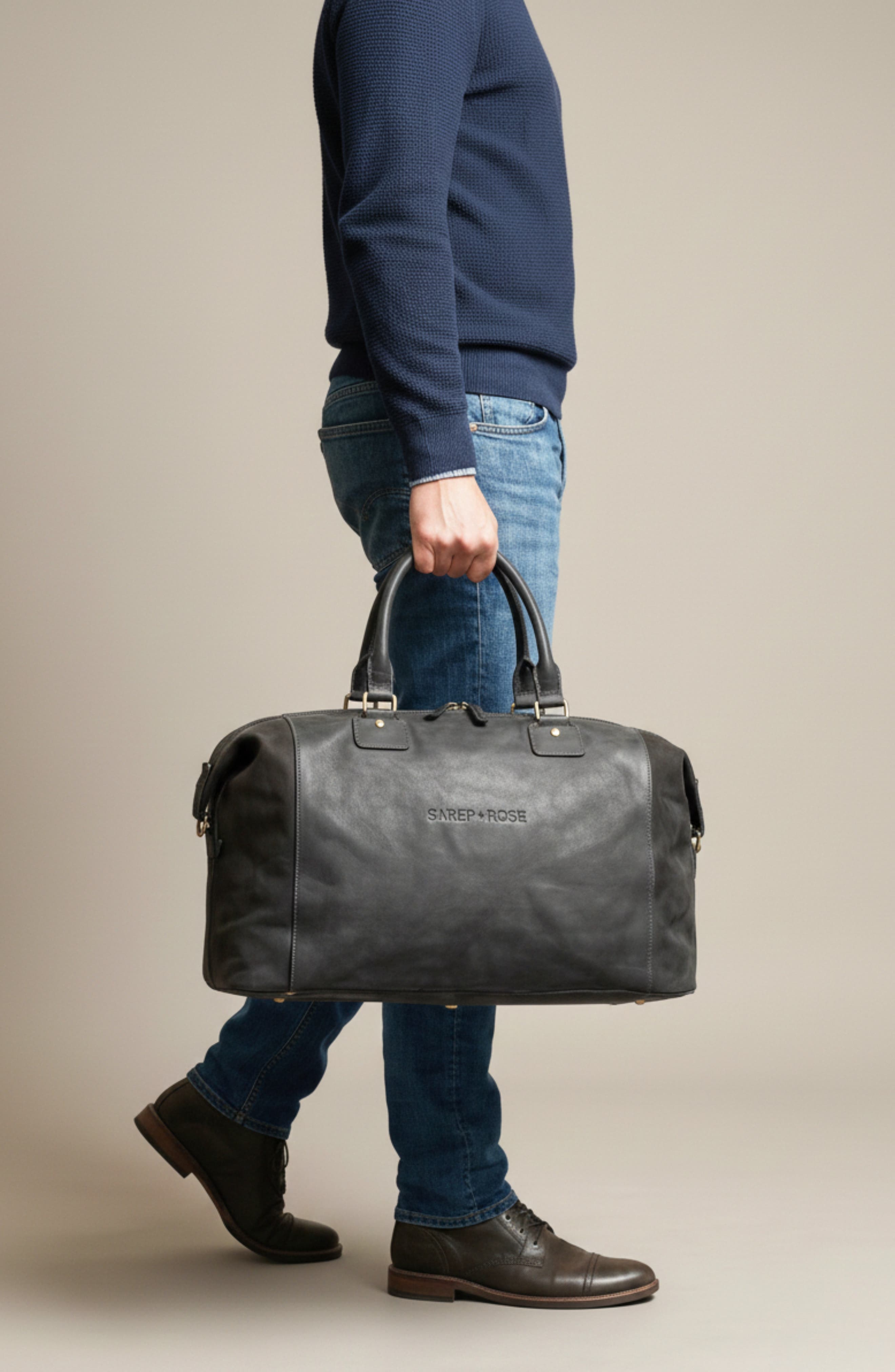 Sarep + Rose The Oakley Travel Weekend Bag, Alternate, color, Black Nubuck