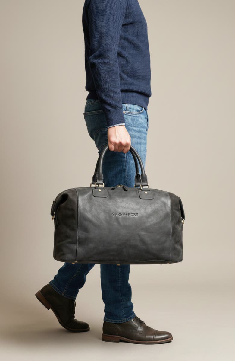 Sarep + Rose The Oakley Travel Weekend Bag, Alternate, color, Black Nubuck