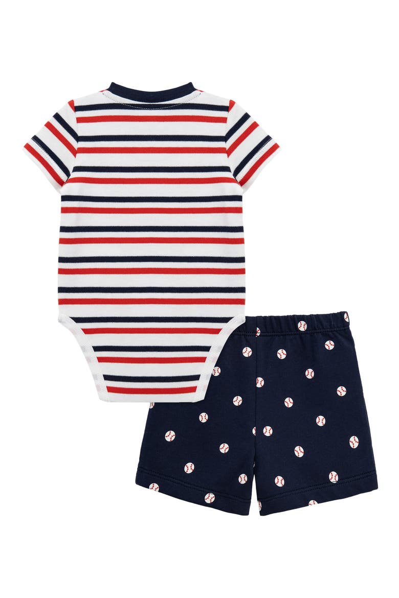 Baseball Bodysuit & Shorts Set, Alternate, color, BLUE