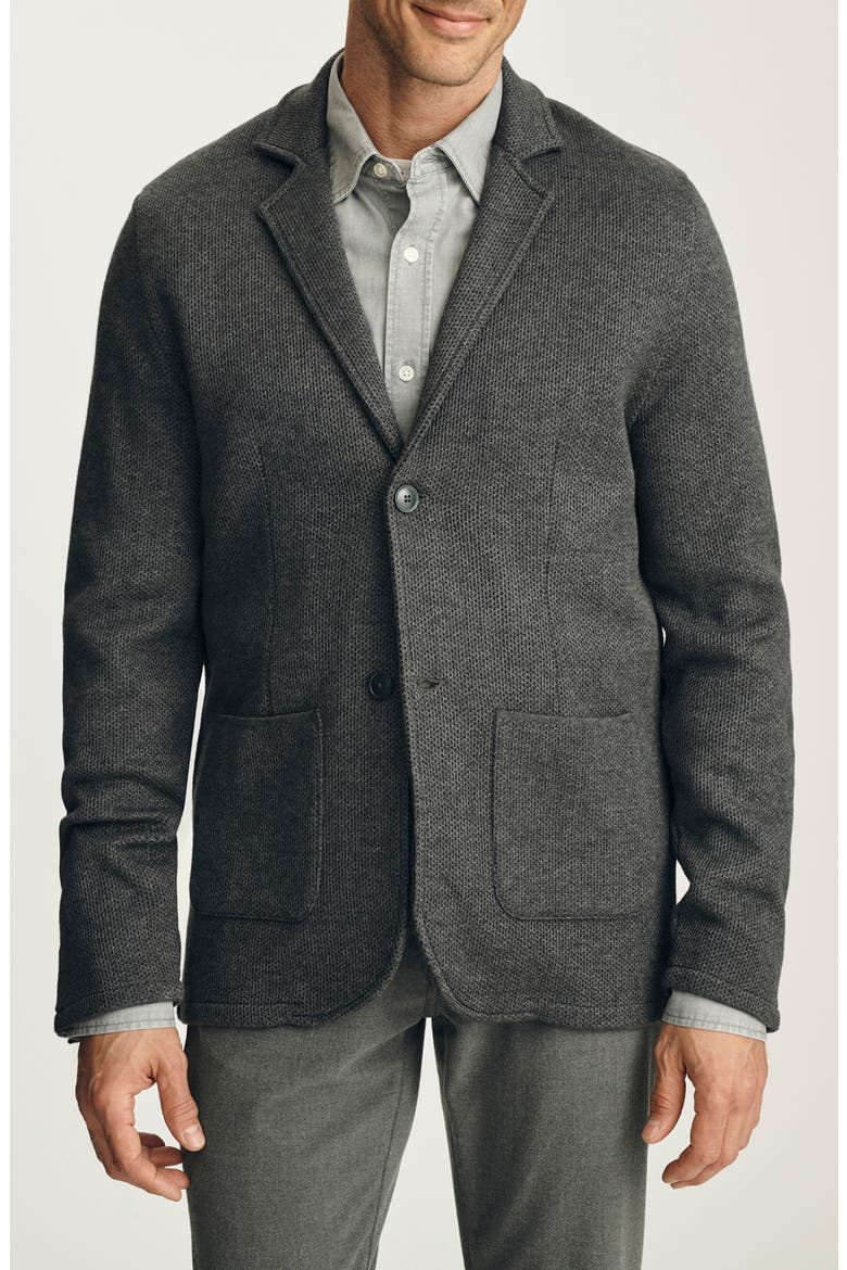 Double Face Wool Blend Blazer, Main, color, ANTHRACITE MELANGE