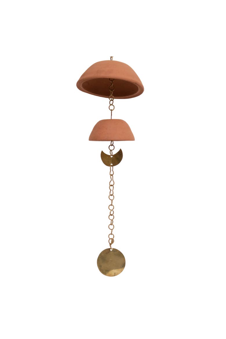 Moon Brass Terracotta & Metal Wall Hanging, Alternate, color, Brown
