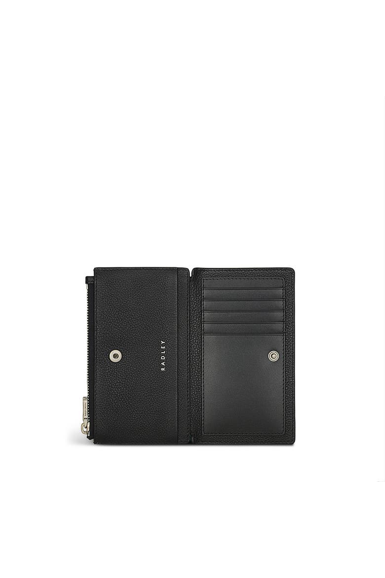 Coin Street Medium Ziptop Wallet, Alternate, color, Black