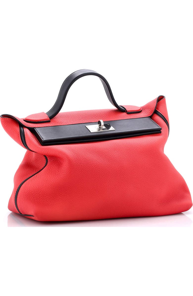 Pre-Owned Hermes 24/24 Bag Bicolor Togo with Swift 35, Alternate, color, Geranium