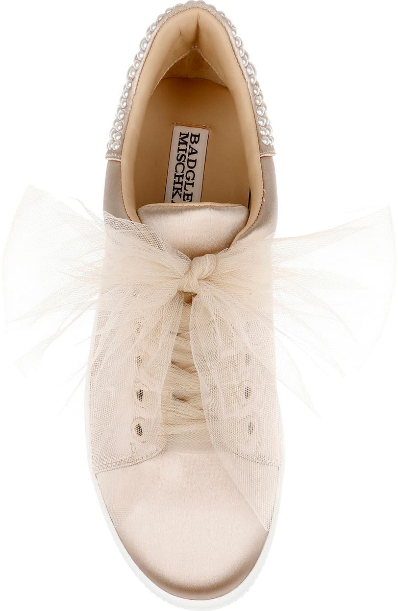 Badgley Mischka Collection Gem Platform Sneaker, Alternate, color, Soft Beige