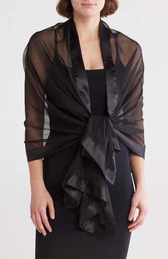 NORDSTROM RACK Oversize Chiffon Border Scarf