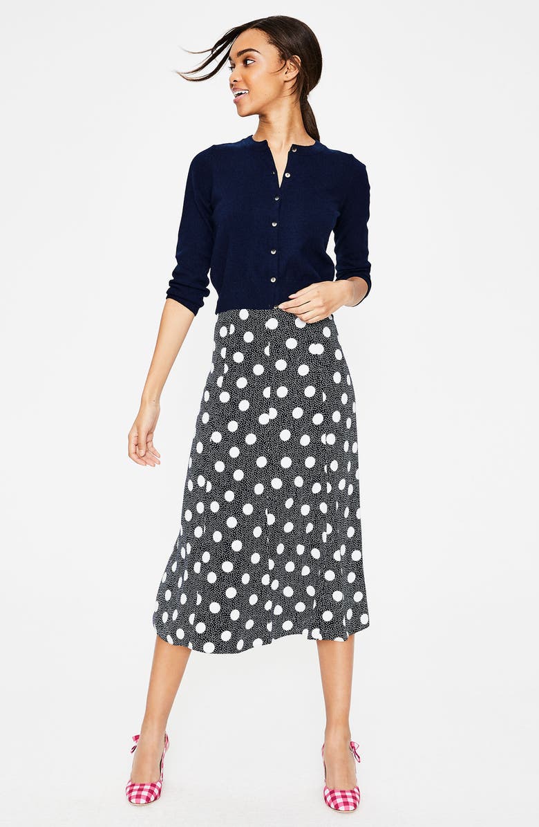 Boden Floaty Polka Dot Midi Skirt, Alternate, color, 