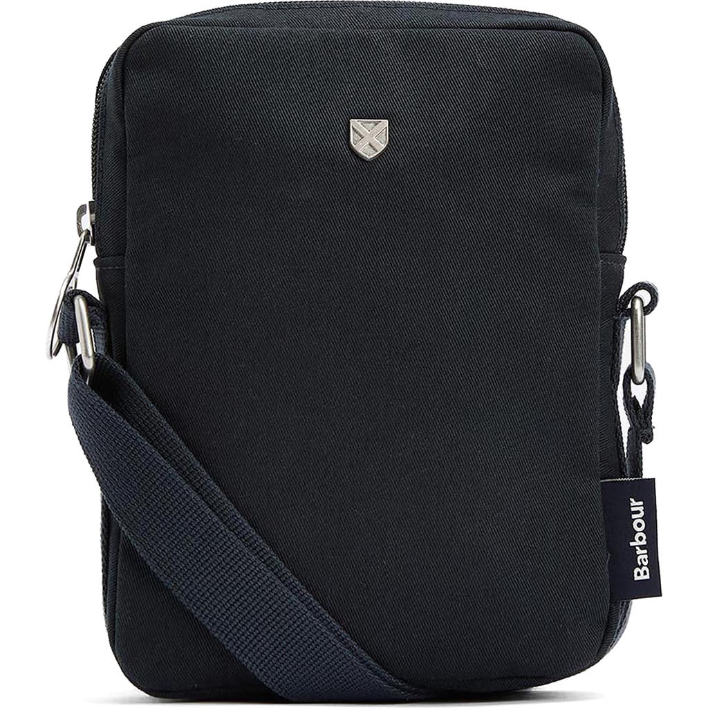 Barbour Cascade Cotton Twill Crossbody In Navy Brushed