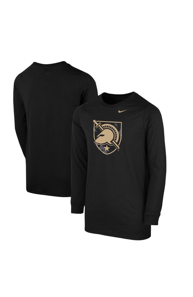Nike Youth Nike Black Army Black Knights 2023 Rivalry Collection Logo Camo Fill Long Sleeve T-Shirt, Alternate, color, 