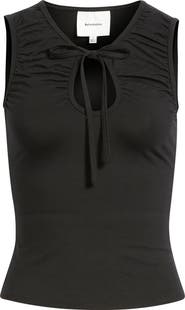 Reformation Bella Keyhole Neck Knit Top