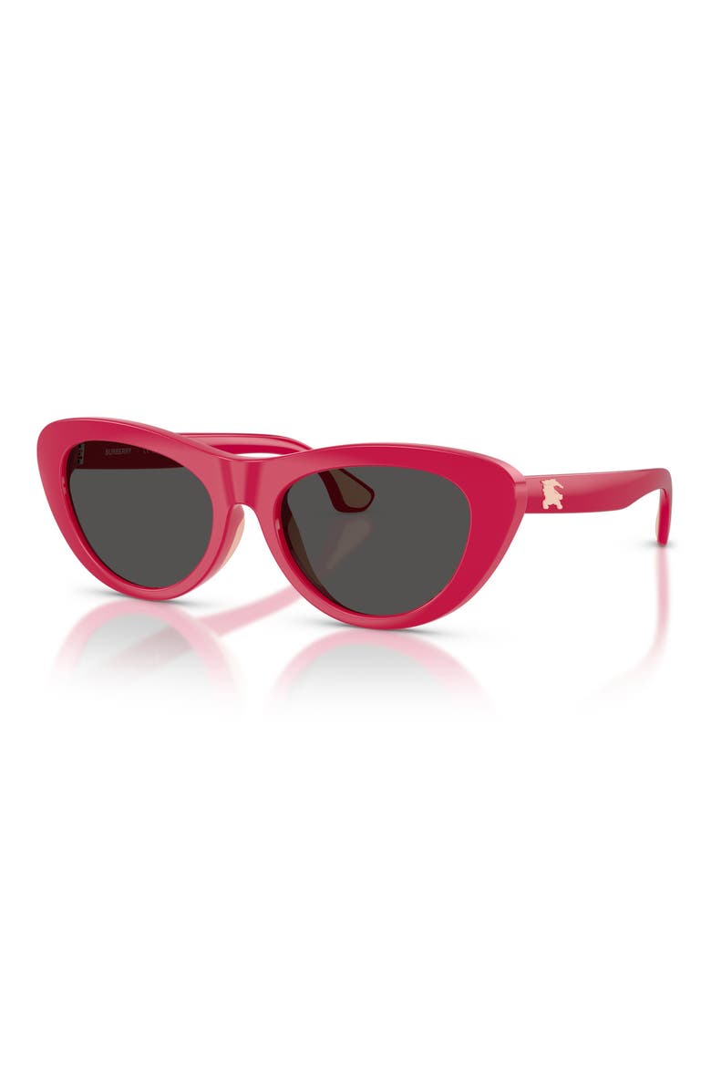 Kids' 49mm Small Cat Eye Sunglasses, Alternate, color, FUCHSIA / DARK GREY