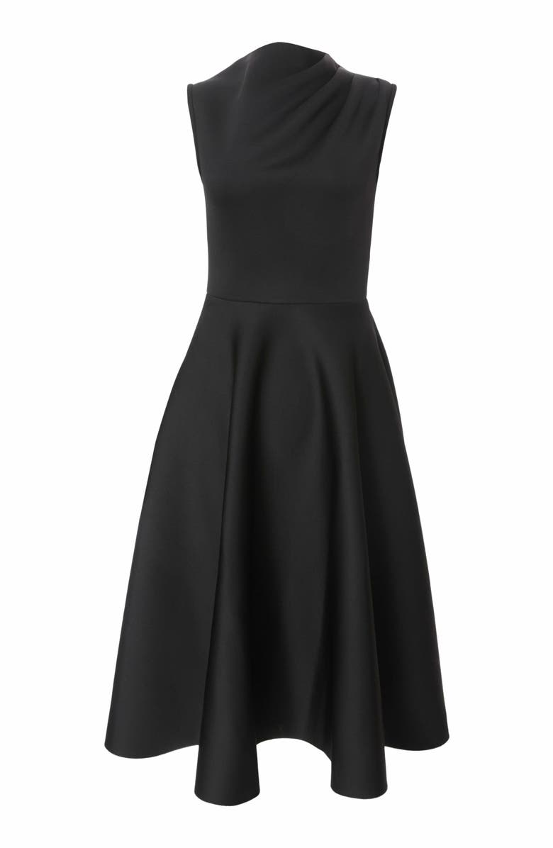 QUIZ Scuba Foam High Neck Midi Dress, Alternate, color, 