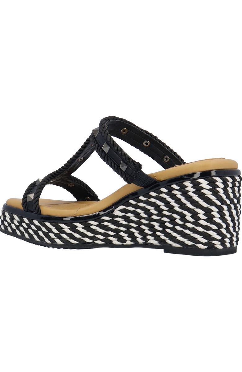 J. Reneé Tavelle Platform Wedge Sandal, Alternate, color, Black/ White