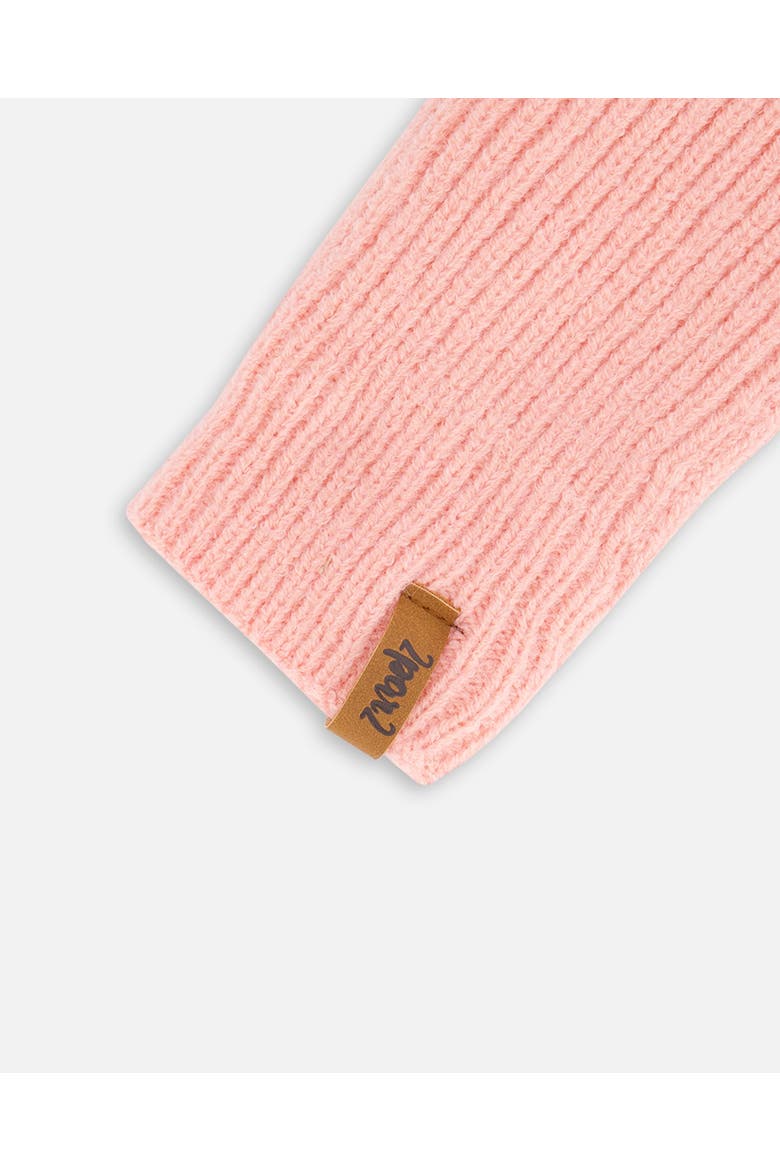 Girl's Knitted Mittens Pink, Alternate, color, Strawberry Ice
