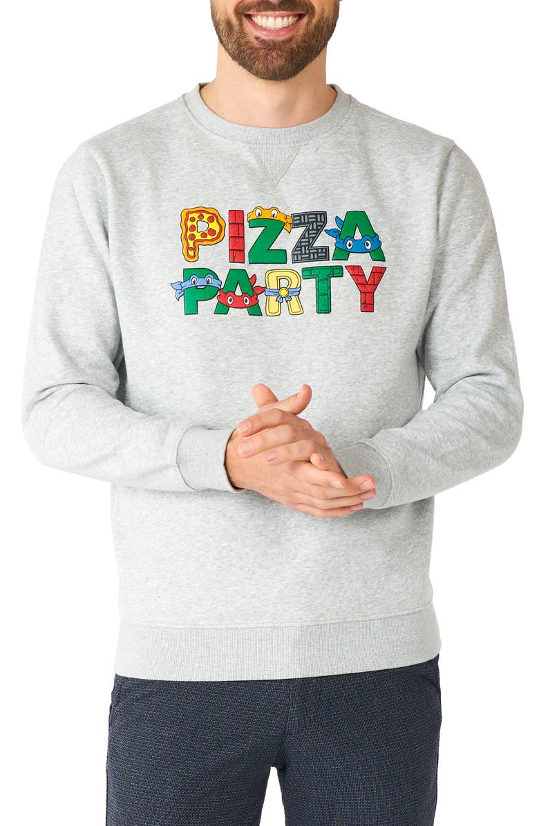 OppoSuits Teenage Mutant Ninja Turtles Graphic Sweatshirt, Main, color, Grey