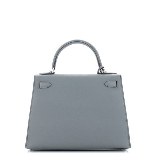 Pre-owned Hermes Hermes Kelly Handbag Green Epsom With Palladium Hardware 28 In Green
