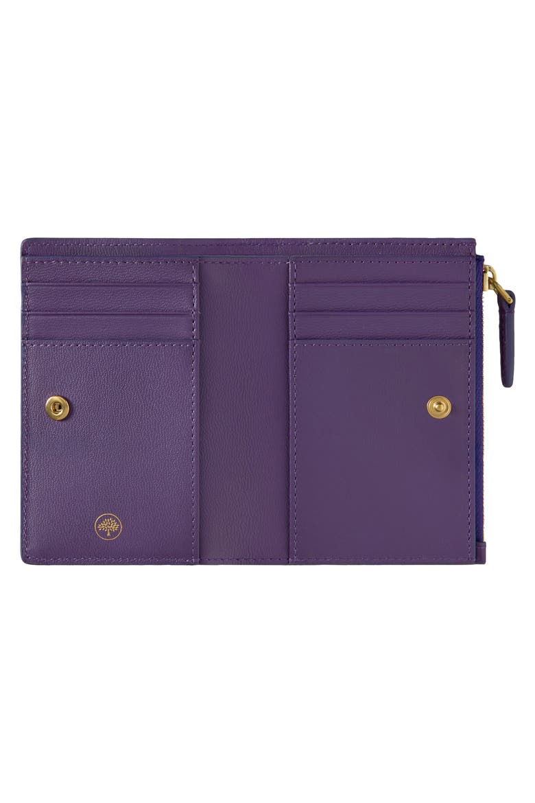 Continental Bifold Leather Zip Wallet, Alternate, color, AMETHYST