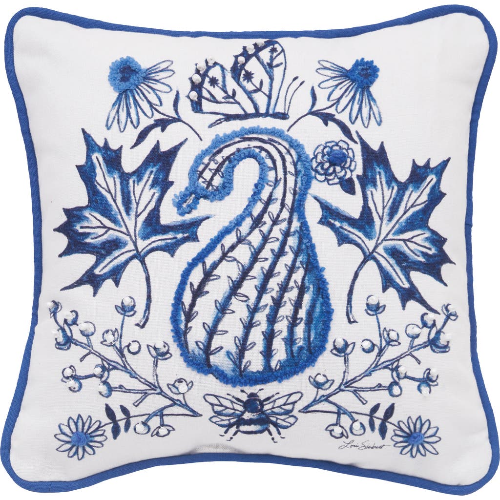 C & F Home C&f Home Blue Harvest Gourd Small/petite Accent Pillow In Blue